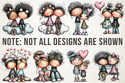 Dreamy Sweetheart Valentine Clipart, a Person Illustration by RobertsArt (Thumbnail 2 of 7)