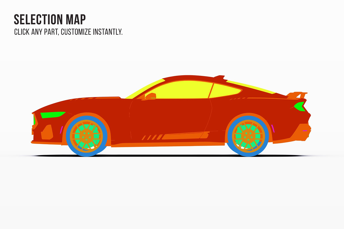 2026 Muscle Performance Coupe Set, an Advertising Mockup by Halal Graphic Studio (Photo 6 of 12)