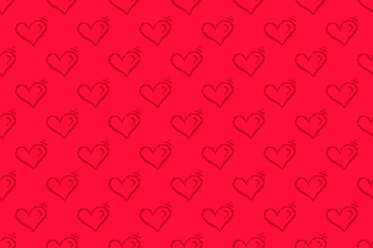 Pixel art Hearts prints |Valentine's, a Pattern Graphic by Tati_Kli (Photo 2 of 5)