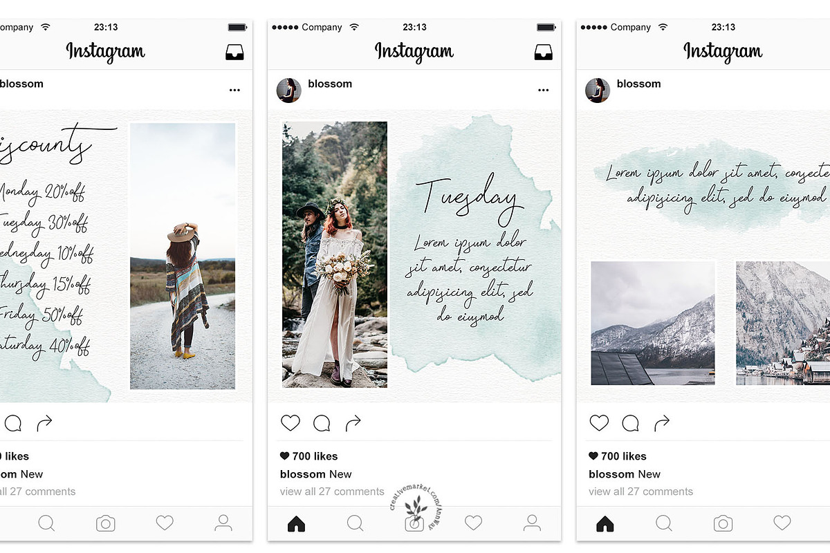 Bella | Social Media Pack, a Social Media Template by Blossom (Photo 3 of 5)