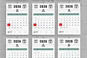 Modern Minimal Calendar Design 2026, a Stationery Template by MightyDesign (Thumbnail 3 of 8)