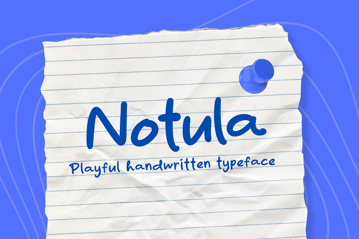 Notula Handwritten Font, a Handwritten Font by LetterStuff Typefoundry (Photo 1 of 8)