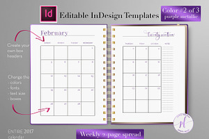 Monthly Planner InDesign Template