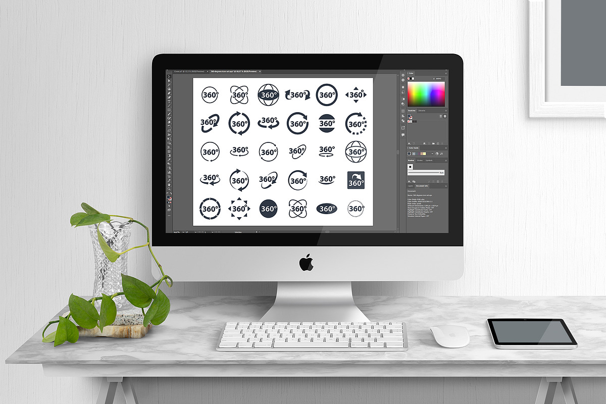 360 Virtual Reality Icons in Vector, an Outline Icon by Plaid4You (Photo 4 of 6)