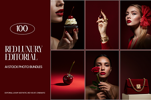 RED luxury aesthetic stock photos, a Beauty & Fashion Photo by My Template Studio
