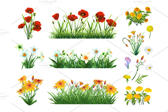 Flowers Grass Nature Ecology Icon