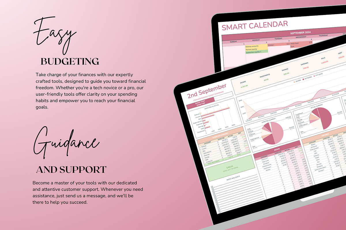 Standard Biweekly Budget - Red, a Templates & Theme by The Creative Plans co (Photo 9 of 10)