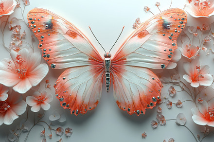 Beautiful butterfly with orange and, a Photo by Tanuart