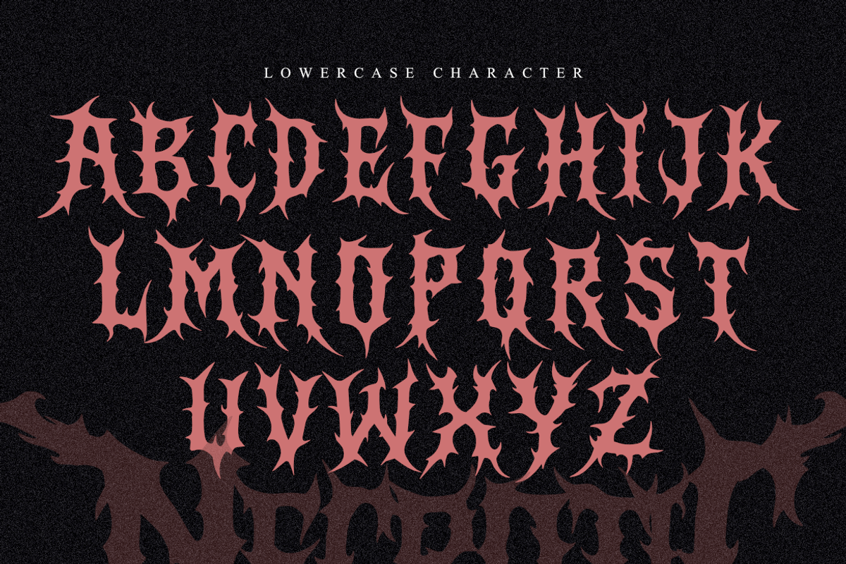 Necrotic Chasm | Brutal Death Metal, a Font by Masyafi Studio (Photo 5 of 9)