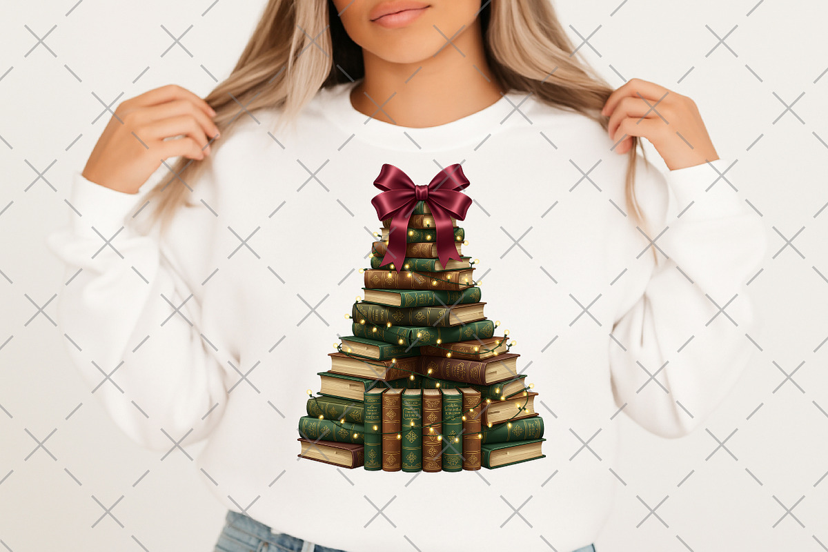 Christmas Book Tree Xmas Teachers, an Illustration by Craft Nest (Photo 5 of 6)