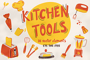 Kitchen tools. Cooking Time. Clipart, an Object Graphic by PawLoveArt (Thumbnail 1 of 12)