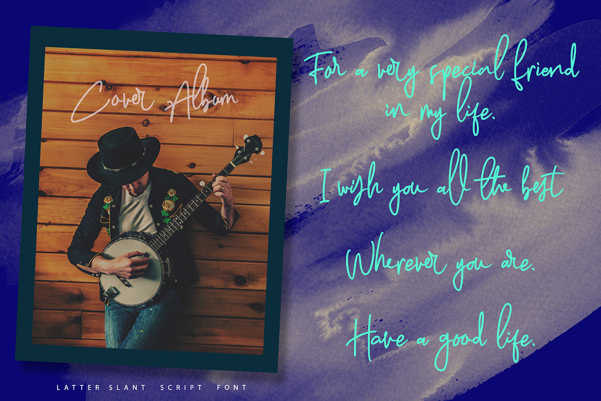 Latter Slant | Signature Font preview 5