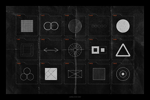 150 Geometric Distressed Shapes