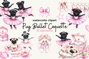 Pug Ballet Coquette Clipart, an Object Graphic by Anna Design Studio (Thumbnail 1 of 9)