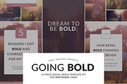 Going Bold 10 Social Media Templates, a Social Media Template by Kimi Kinsey (Thumbnail 1 of 6)