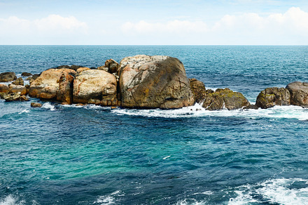 large rock in the ocean, a Nature Photo by Serg64