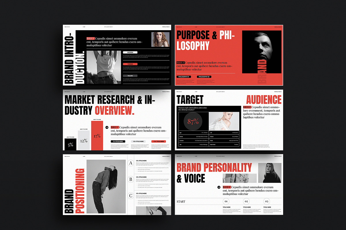 HUGE | Brand Proposal Template, a Presentation Template by TemplateFolio-Shop (Photo 7 of 11)