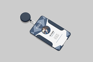 ID Card Badge Holder Mockup