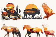 Desert Animals Landscape Clipart, an Animal Illustration by Design Scotch (Thumbnail 3 of 8)