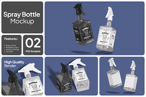 Spray Bottle Mockup, a Packaging Mockup by Unerispace
