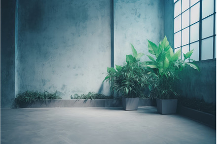 Concrete wall empty. Generate Ai, an Architecture Photo by Ylivdesign