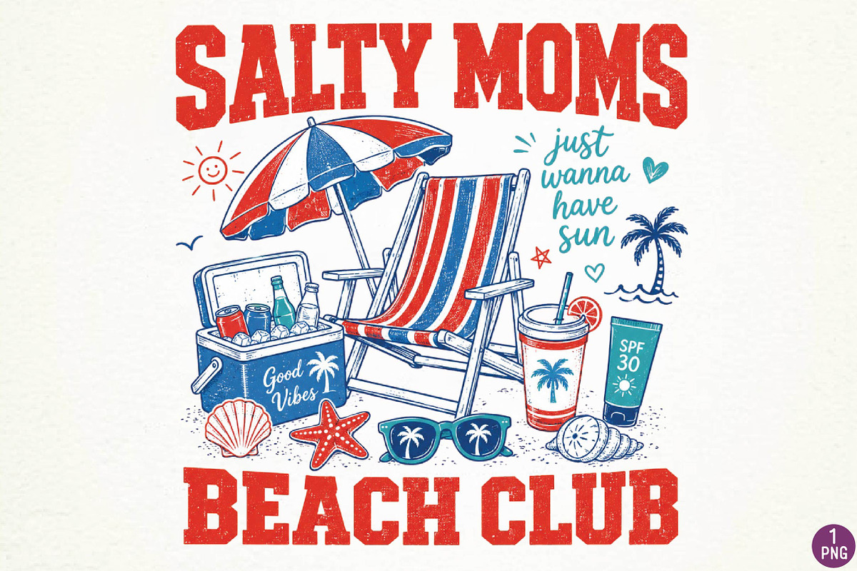 Funny Summer Mom Sublimation Design, a Seasonal Illustration by DreamPrint404 (Photo 1 of 6)