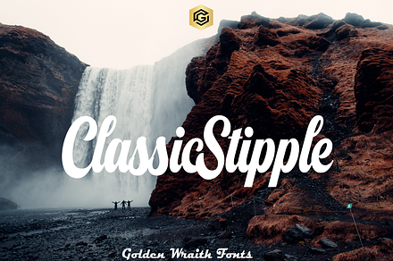 Classic Stipple Font, a Script Font by Golden Wraith