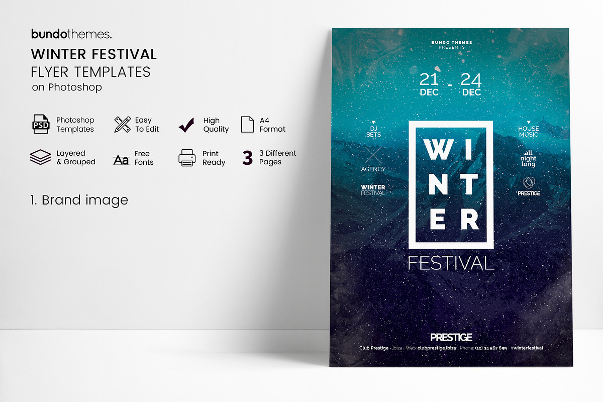 Winter Festival Flyer, a Flyer Template by Bundo Themes (Photo 2 of 5)