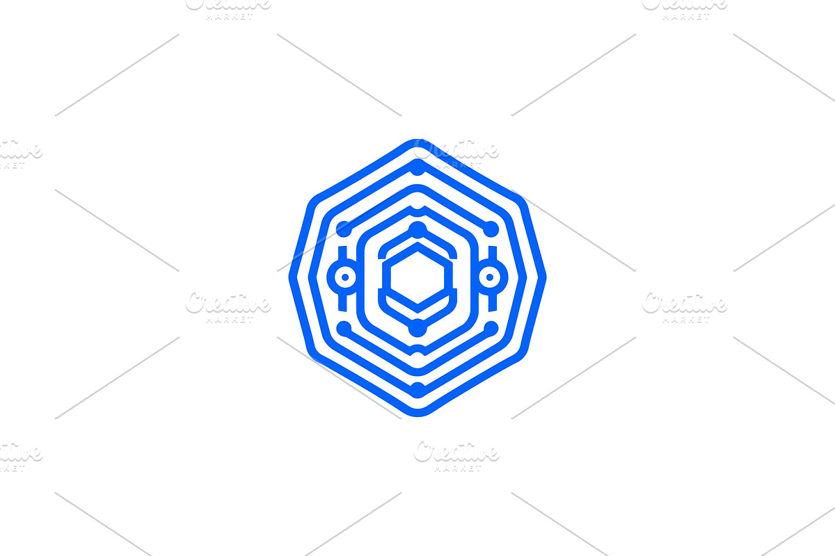 Modern Hexagon Tech Logo, a Branding & Logo Template by Vectorium Studio (Photo 1 of 9)