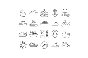 Shipping and marine transport line, a Transportation Illustration by pikepicture