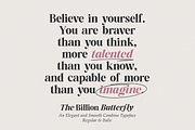 The Billion Butterfly Serif, a Serif Font by zeenesia (Thumbnail 7 of 19)