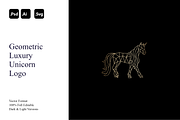 Geometric Luxury Unicorn Logo, a Branding & Logo Template by Luxury Logos (Thumbnail 1 of 4)