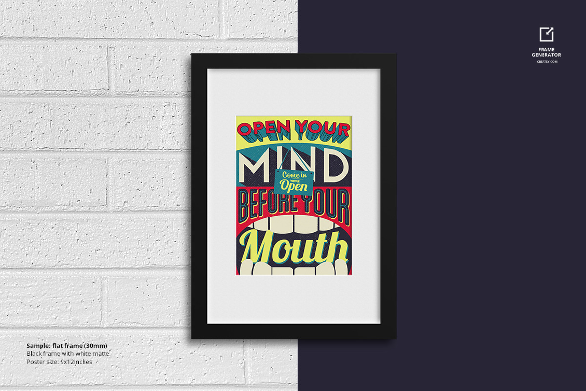 Frame Generator Mockup Set, a Print Template by Creatsy (Photo 7 of 15)