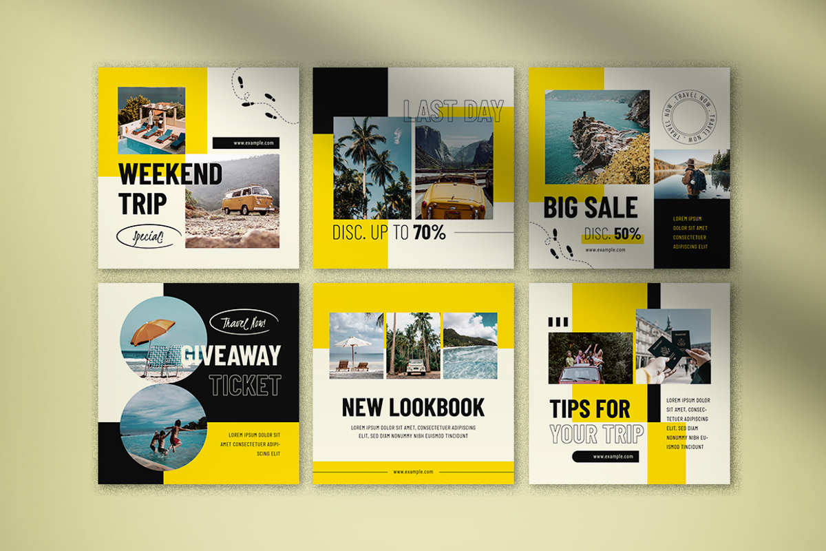 Travel Instagram Post and Story, a Social Media Template by graphicook (Photo 2 of 5)