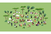 People relaxing in summer park, a Person Illustration by Good Studio (Thumbnail 2 of 3)