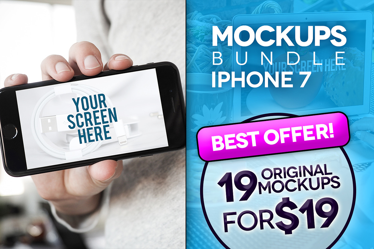 19 Mockups iPhone (pics+PSD), an iPhone Mockup by tydla (Photo 1 of 6)