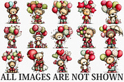 Whimsical Teddy Balloons Clipart, an Illustration by Canvas Craft (Thumbnail 3 of 6)