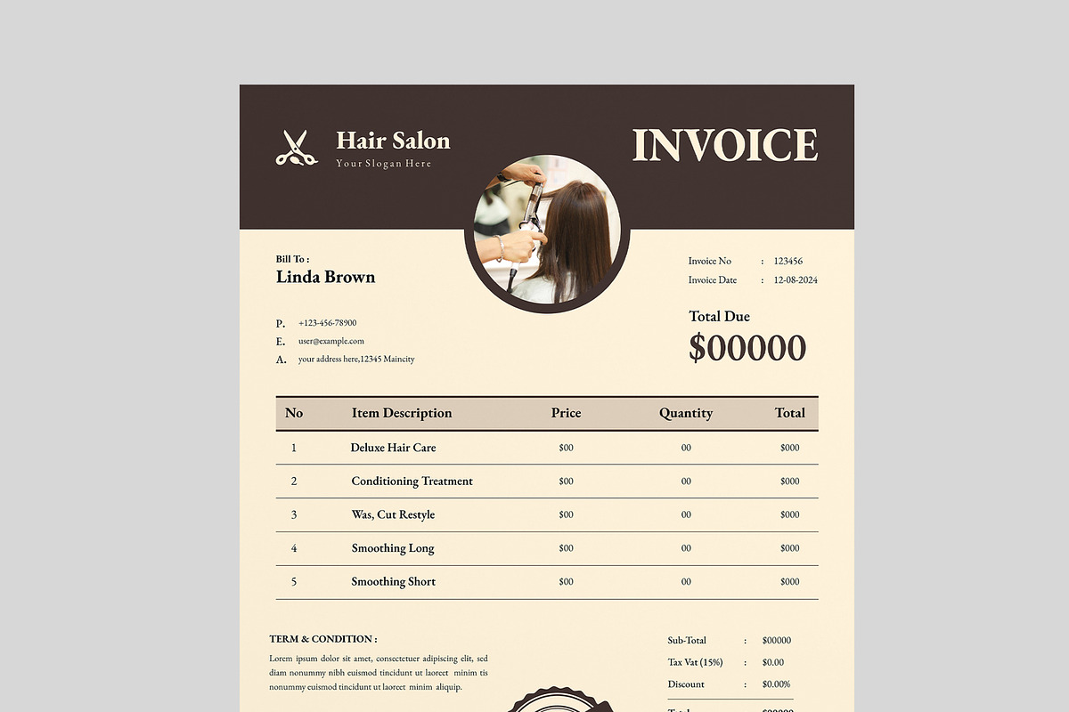 Professional Invoice, a Stationery Template by MightyDesign (Photo 2 of 7)