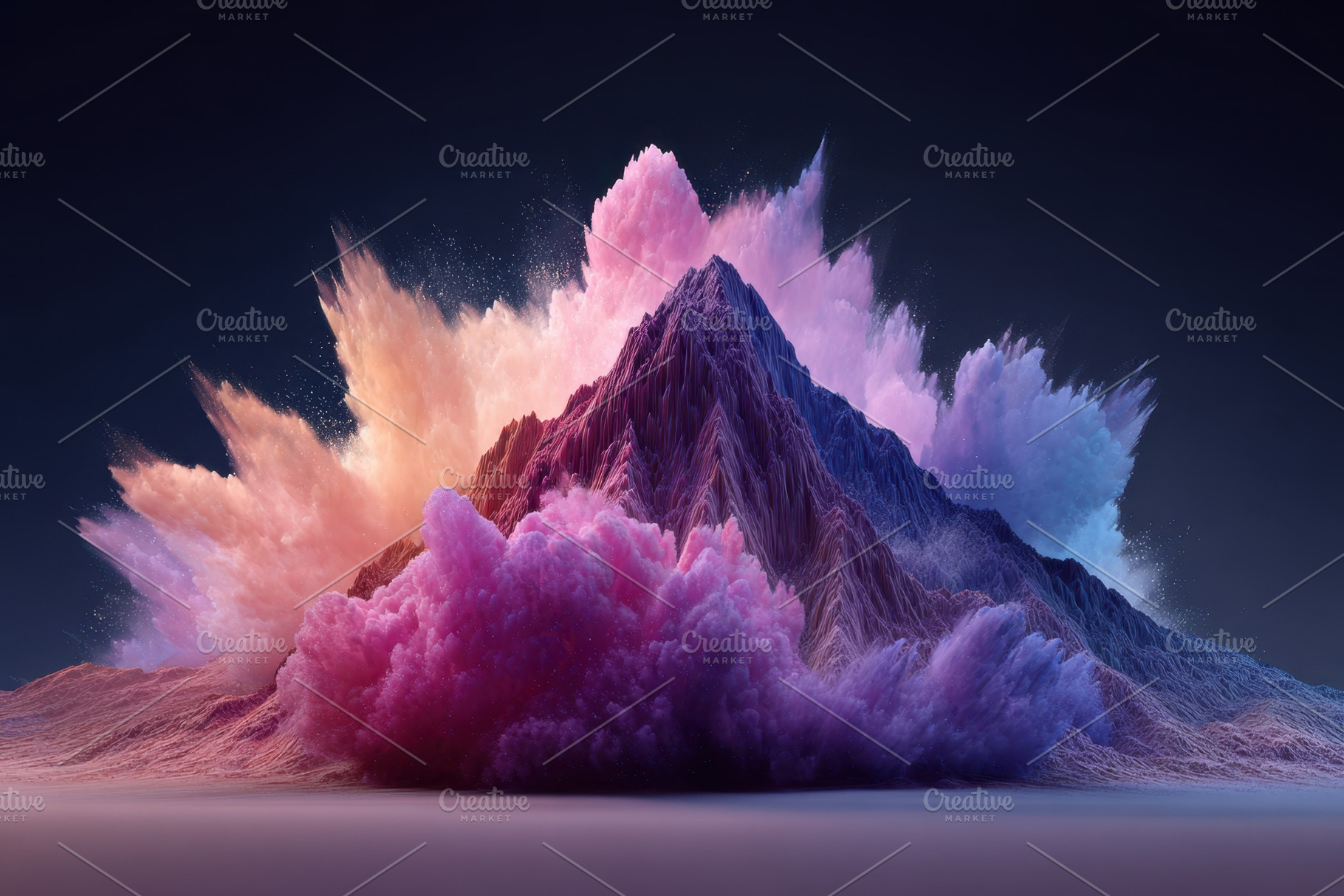 Surreal powder mountain explosion, an Abstract Photo by AlyaAnd