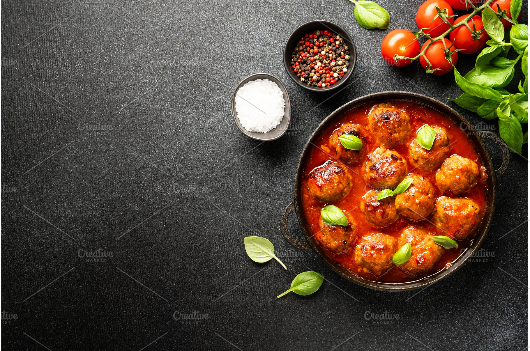 Meatballs in tomato sauce in iron, a Food & Drink Photo by Nadia-nb