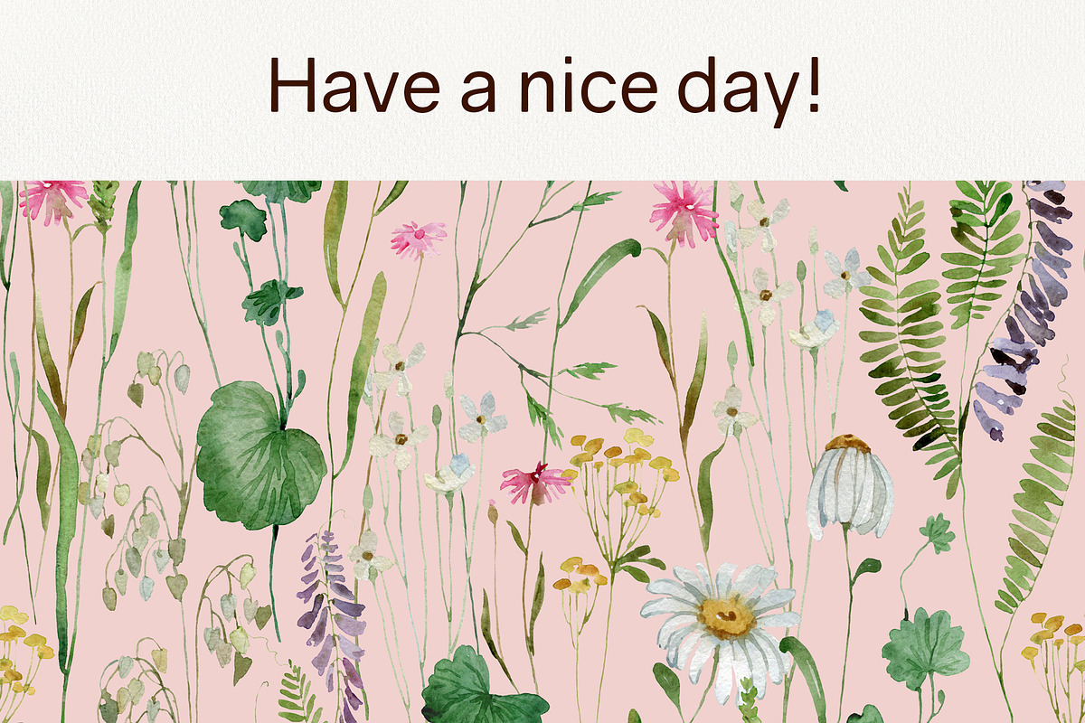 Watercolor Wildflowers Pattern #1, a Pattern Graphic by TanyaOak (Photo 7 of 7)