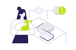 Calculating taxes abstract concept, a Finance Illustration by Visual Generation