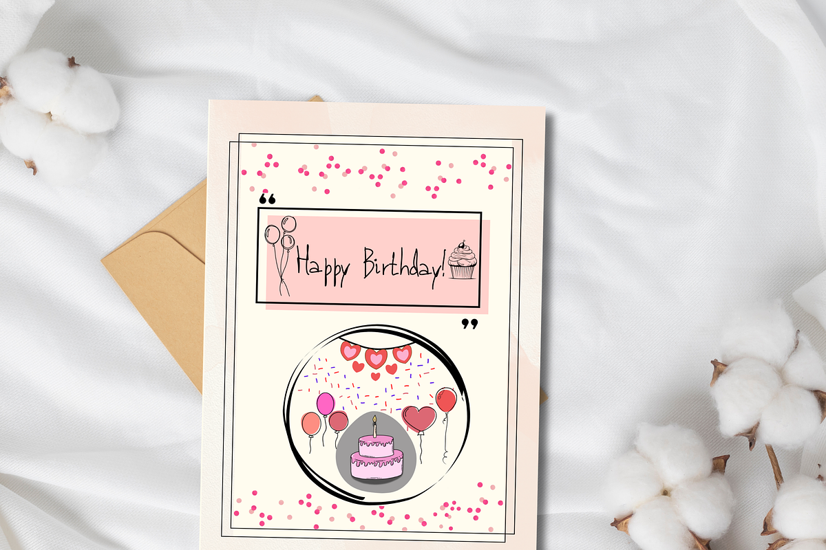 Simple Birthday Card Template, a Card Template by WynterLife Studio (Photo 5 of 7)
