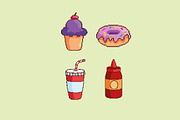 Pixel Fast Food Illustration Set, a Food Illustration by studiogstock (Thumbnail 2 of 3)