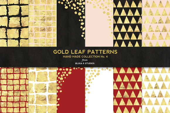 Hand Made Gold Leaf Digital Patterns preview 5