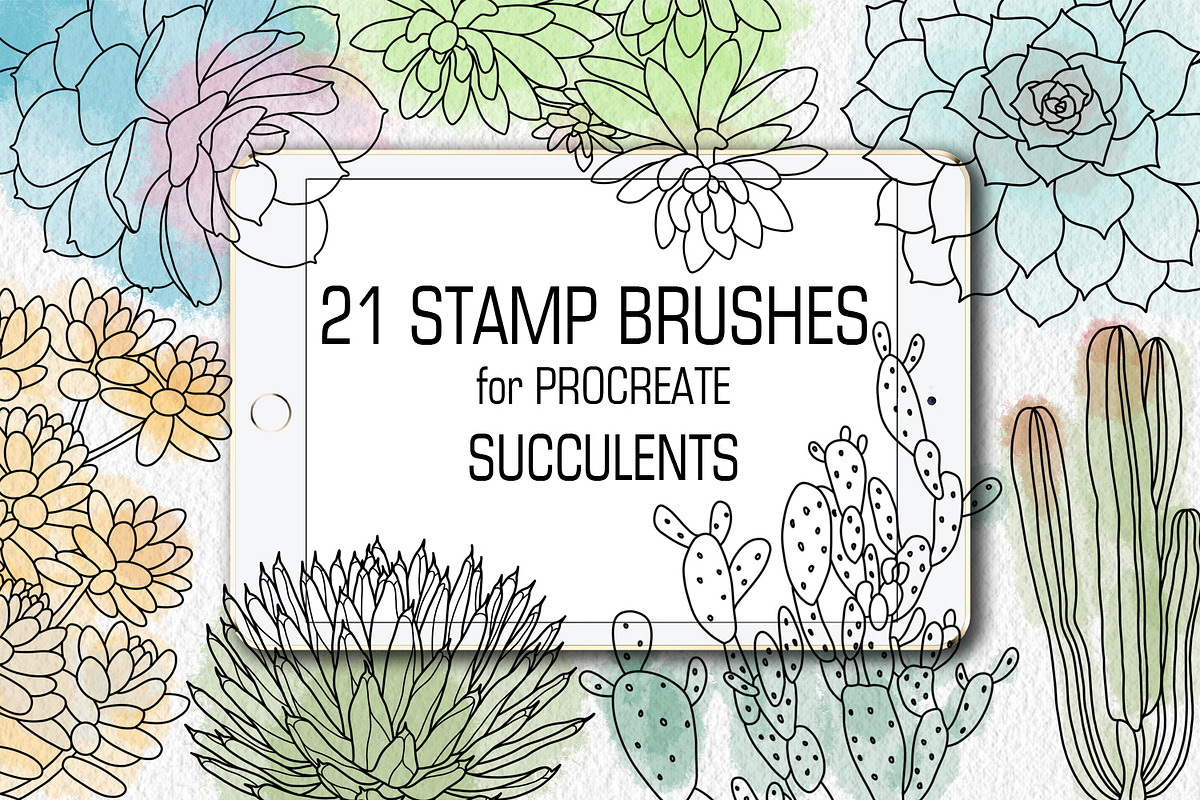 Stamp brushes for Procreate, a Brush Add-On by ViktoriArt (Photo 1 of 4)