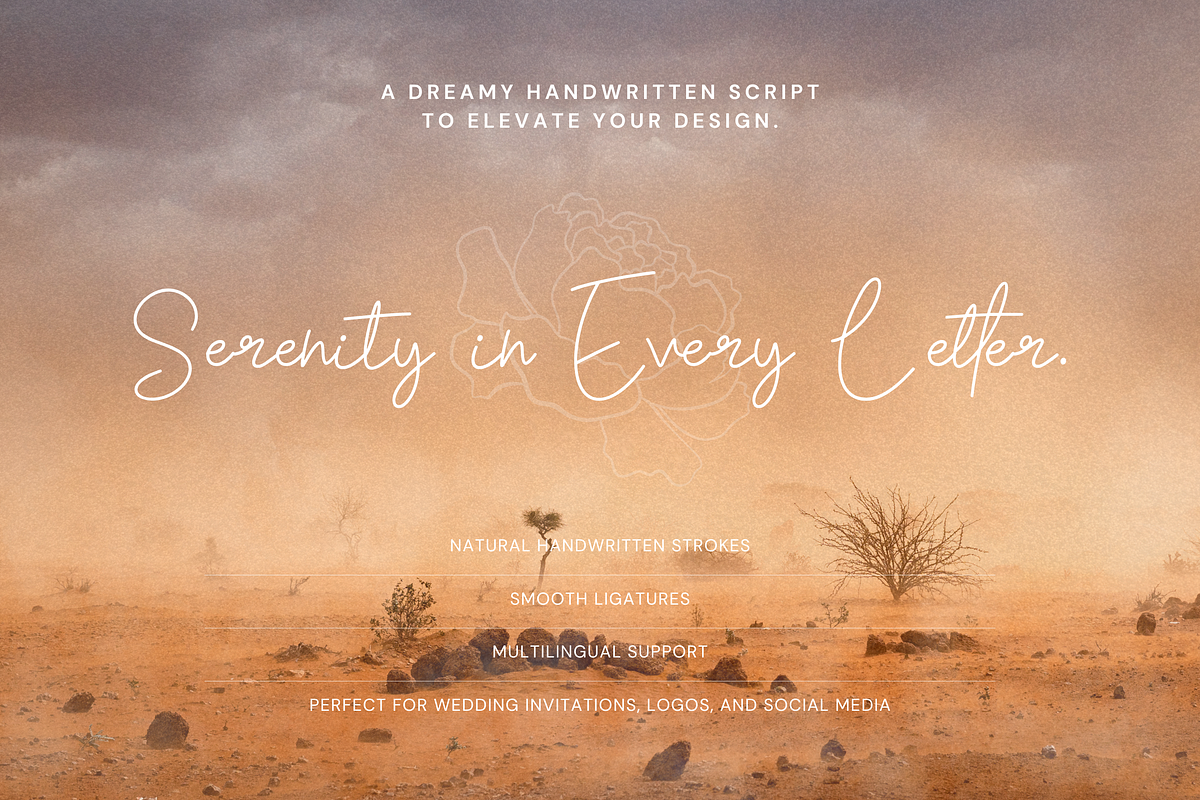 Tranquil Dream – Soothing Script, a Script Font by Creacy Studio (Photo 2 of 11)