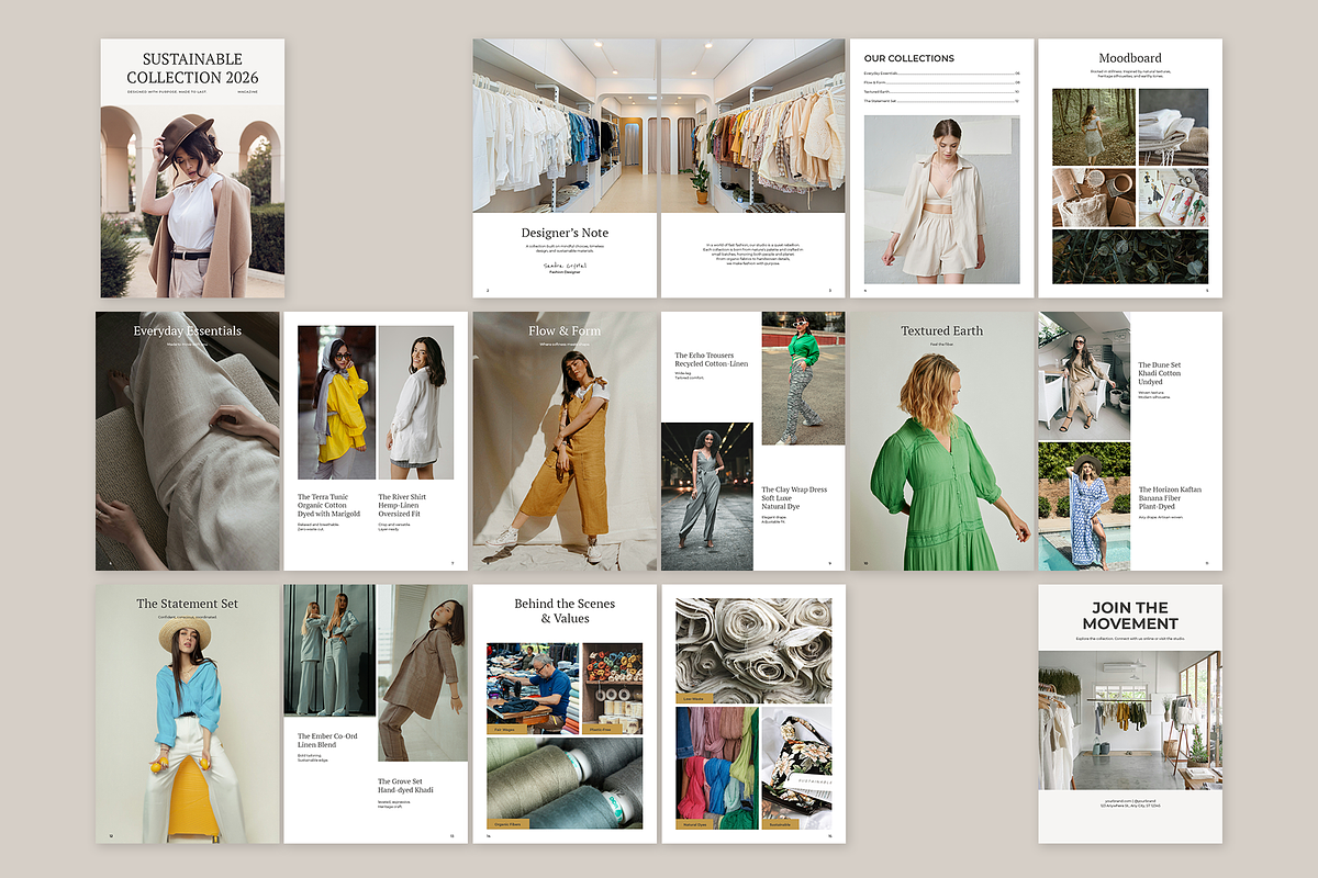 Minimal Fashion Lookbook Template, a Magazine Template by Kriti Designs (Photo 9 of 9)