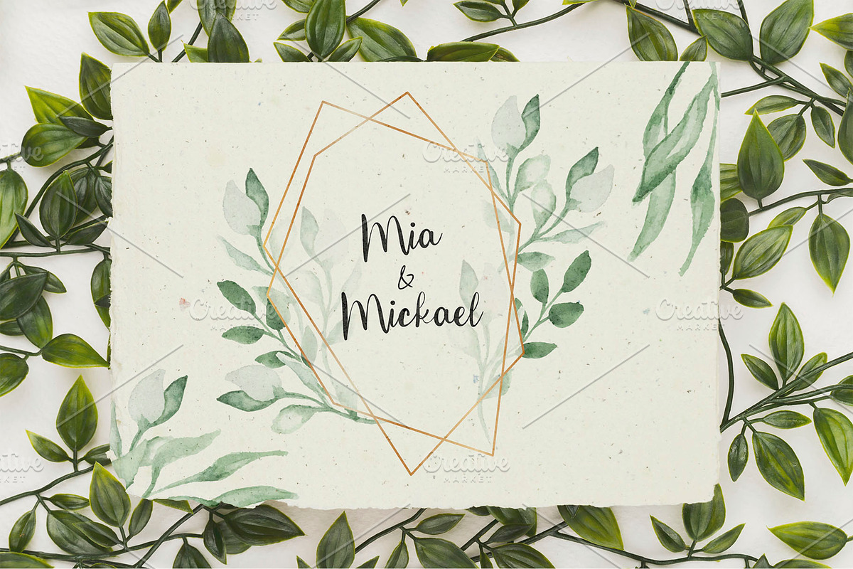 Watercolor leaves, a Decorative Illustration by Iryna Danyliuk (Photo 8 of 11)