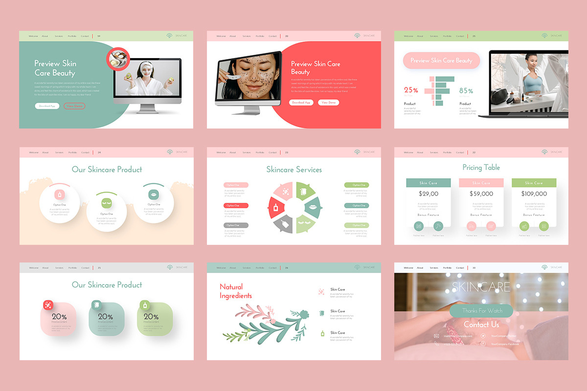 Skincare Google Slides, a Presentation Template by Stock Shape (Photo 3 of 4)